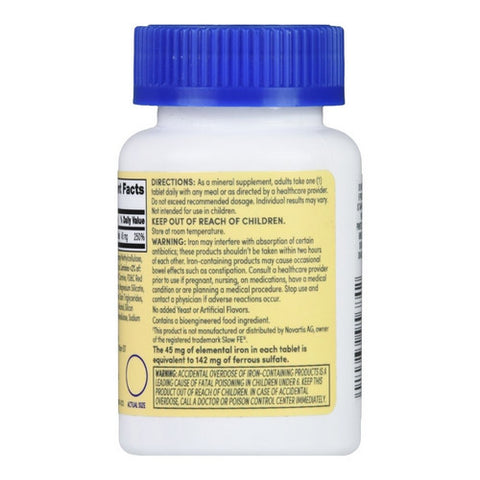 Foster And Thrive, Iron Slow Release, 45 Mg, 60 Tabs