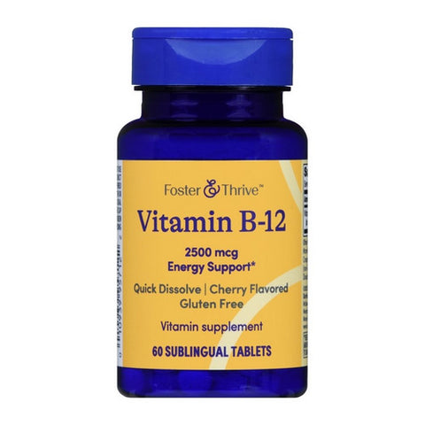 Foster And Thrive, Vitamin B-12  Quick Dissolve Sublingual, 2500 Mcg, 60 Tabs
