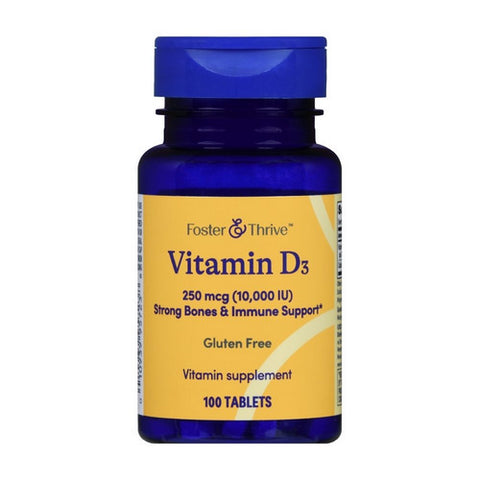 Foster And Thrive, Vitamin D3, 250 Mcg, 100 Tabs