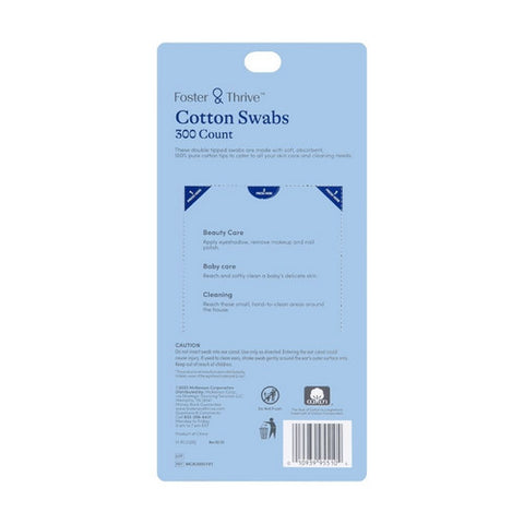 Foster And Thrive, Cotton Swab, 300 Count