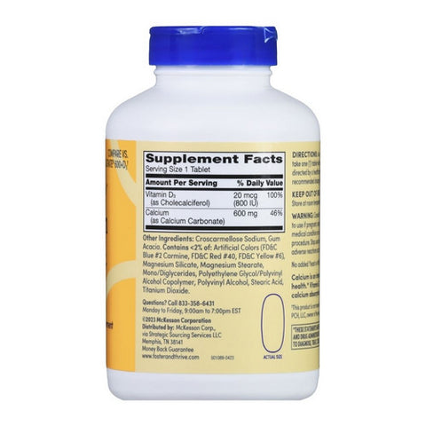 Foster And Thrive, Calcium Plus Vitamion D3, 600 Mg, 300 Tabs