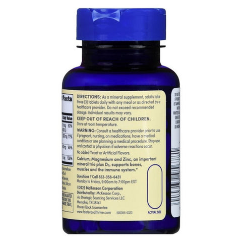 Foster And Thrive, Calcium Magnesium Zinc + Vitamin D3, 100 Tabs
