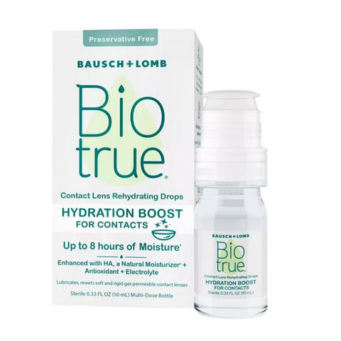 Bausch + Lomb, Biotrue Hydrating Boost Contact Lens Rehydrating Drops, 0.33 Oz