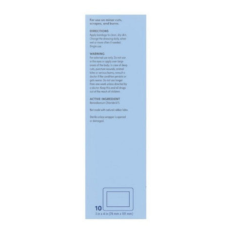 Foster And Thrive, Antibacterial Sheer Adhesive Pads Benzalkonium Chloride 0.1%, 10 Count Foster And Thrive