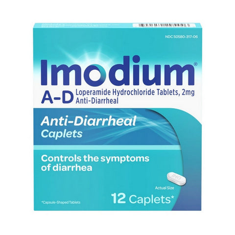  A-D Loperamide Hydrochloride Anti-Diarrheal Caplets 12 Capsules by Imodium