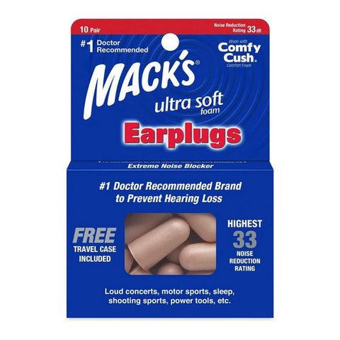 Mack's, Ultra Soft Foam Earplugs, 10 Count