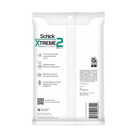 Schick, Schick Xtreme2 Sensitive Razors, 12 Count Schick