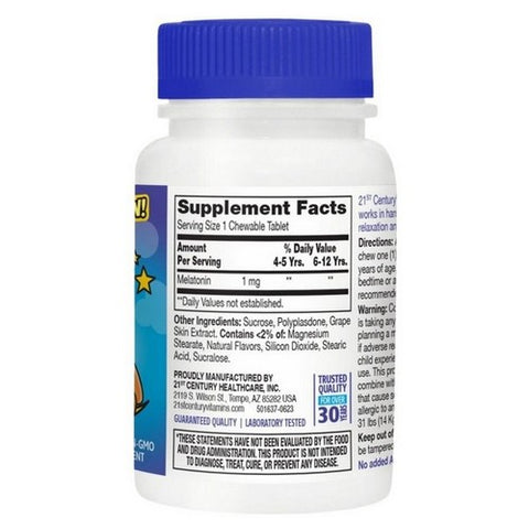 21st Century, Melatonin Childern's Chews, 60 Tabs