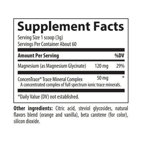 Trace Minerals, Magnesium Glycinate Orange Dream, 180 Grams
