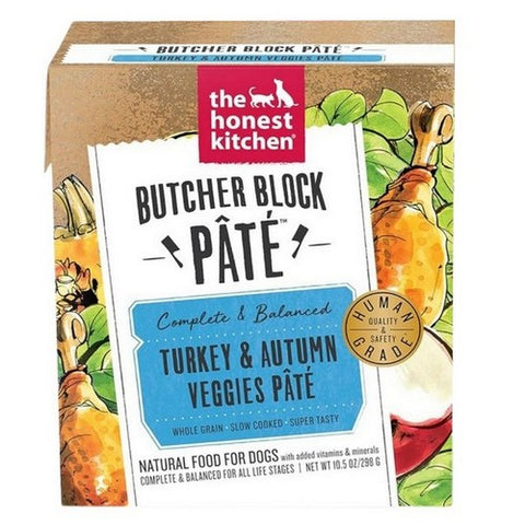 The Honest Kitchen, Butcher Block Pate Dog Food Turkey And Autumn Veggies, 10.5 Oz (Case Of 6)