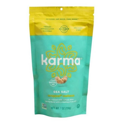 Karma Nuts, Sea Salt Wrapped Cashews, 7 Oz (Case Of 6)
