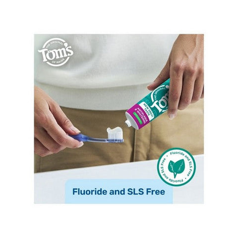 Tom's Of Maine, Fluoride-Free Antiplaque And Whitening Spearmint Natural Toothpaste, 4.5 Oz (Case Of 6) Tom's Of Maine