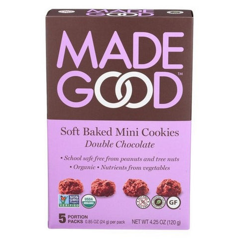 Madegood, Organic Soft Baked Mini Cookies Double Chocolate, 4.25 Oz (Case Of 6)