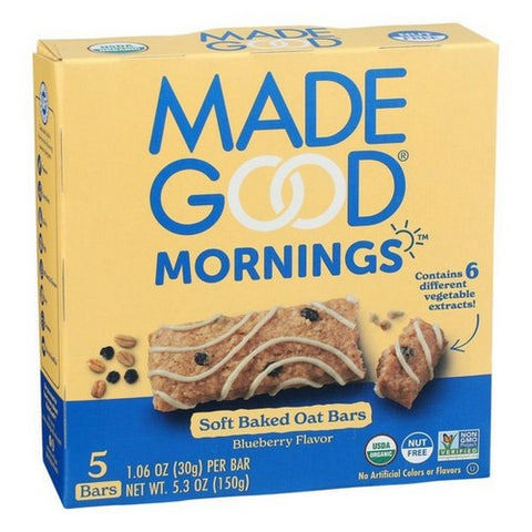 Madegood, Organic Soft Baked Oat Bars Blueberry, 5.3 Oz (Case Of 6)