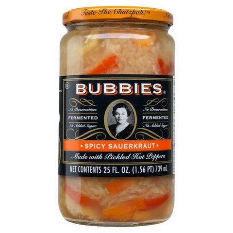 Bubbies, Spicy Sauerkraut, 25 Oz (Case Of 6)