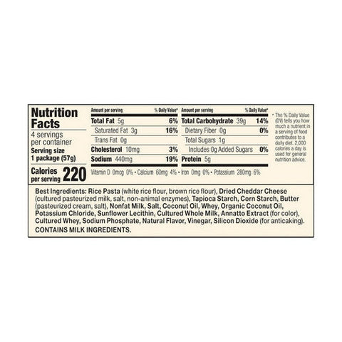 Annie's Homegrown, Macaroni And Cheese Rice Pasta And Real Aged Cheddar, 2.01 Oz X 4 Count (Case Of 6) Annie's Homegrown