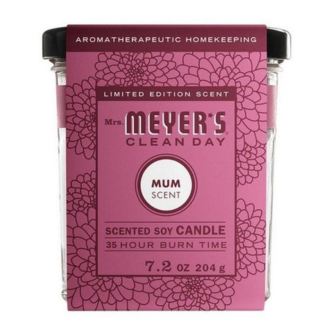 Mrs. Meyer's, Clean Day Soy Candle Mum Scent, 7.2 Oz (Case Of 6)