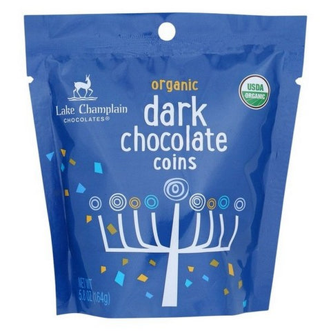 Lake Champlain, Organic Hanukkah Dark Chocolate Coins, 5.8 Oz (Case Of 12)