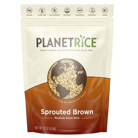 Planet Rice, Sprouted Brown Rice, 22 Oz (Case Of 6)