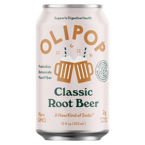 Olipop, Sparkling Tonic Classic Root Beer Can, 12 Oz (Case Of 12)