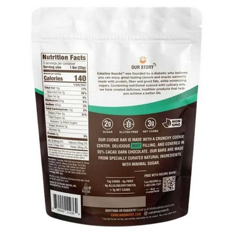 Catalina Crunch, Dark Chocolate Cookie Bar With Mint, 5.8 Oz (Case Of 6)