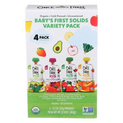 Once Upon A Farm, Baby's First Solids Organic Variety, 12.8 Oz (Case Of 6)