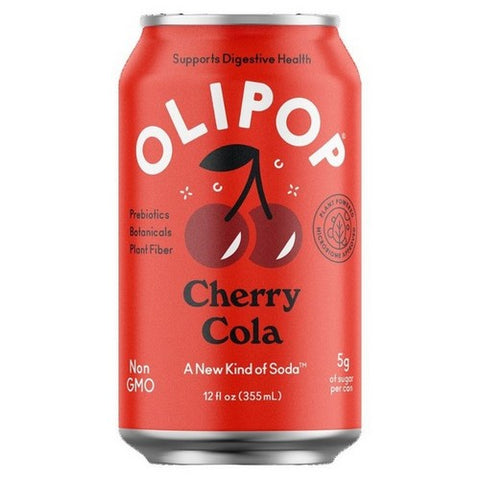 Olipop, Cherry Cola A New Kind Of Soda, 12 Oz (Case Of 12)