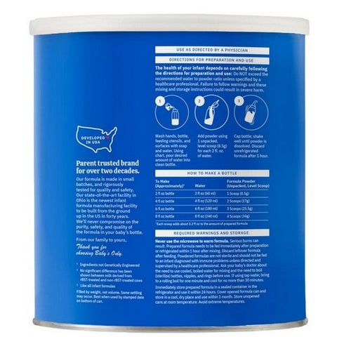 Babys Only Organic, Organic Complete Nutrition Milk Based Powder Infant Formula, 21 Oz (Case Of 6)