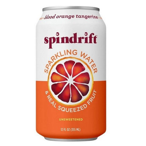 Spindrift, Blood Orange Tangerine Sparkling Water, 12 Oz X 8 Count (Case Of 3)