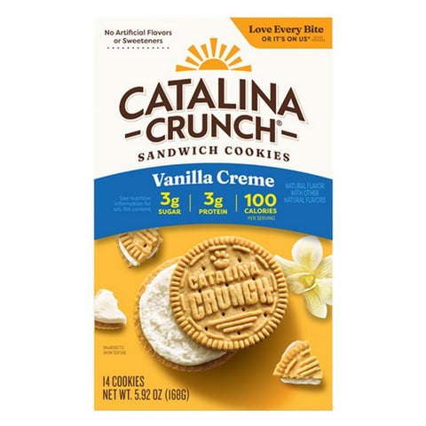 Catalina Crunch, Keto Sandwich Cookies Vanilla Creme, 5.9 Oz (Case Of 6)
