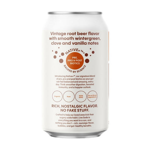 Live Soda, Organic Kombucha Rootbeer, 12 Oz (Case Of 6)