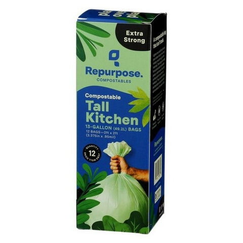 Repurpose, Compostable Extra Strong Tall Kitchen Bags, 12 Count (Case Of 20)