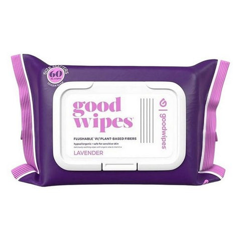 Goodwipes, Flushable Wipes Lavender, 60 Count (Case Of 6)