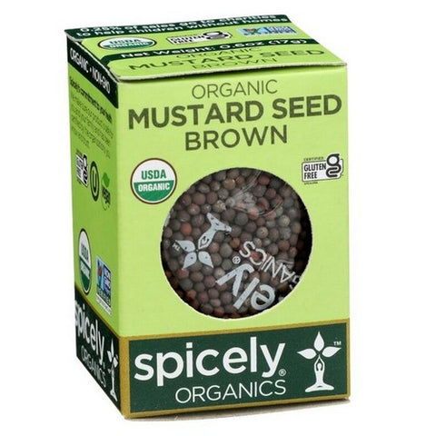 Spicely Organics, Organic Mustard Seed Brown, 0.6 Oz (Case Of 6)
