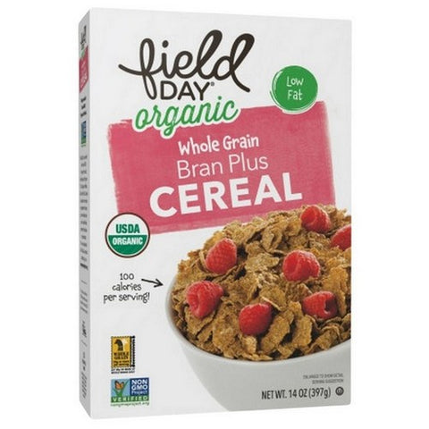 Field Day, Organic Whole Grain Bran Plus Cereal, 14 Oz (Case Of 10)