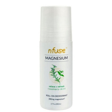 Nfuse, Magnesium Roll-On Deodorant Relieve Plus Refresh Rosemary Mint, 2.7 Oz (Case Of 6)