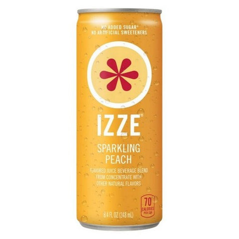 Izze, Sparkling Juice Peach, 8.4 Oz X 6 Count (Case Of 4)
