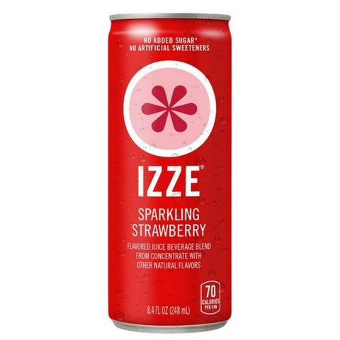 Izze, Sparkling Juice Strawberry, 8.4 Oz X 6 Count (Case Of 4)