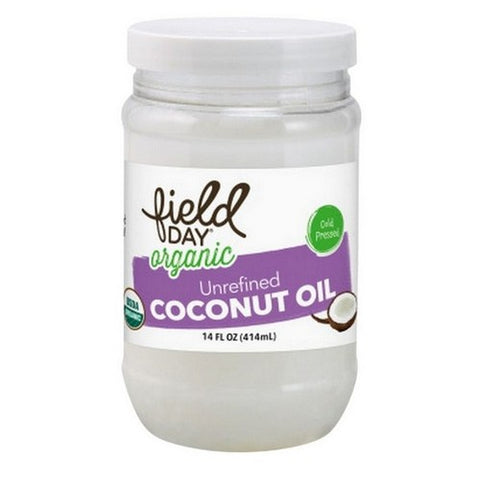 Field Day, Organic Unrefined Coconut Oil, 14 Oz (Case Of 6)