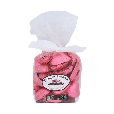 Thompson Chocolate, Dark Chocolate Pink Hearts, 8 Oz (Case Of 6)