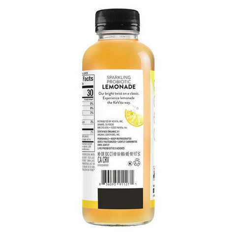 Kevita, Sparkling Probiotic Lemonade Peach, 15.2 Oz (Case Of 6) Kevita
