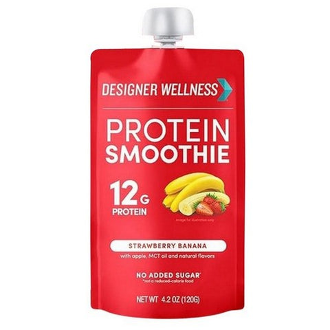 Designer Wellness, Strawberry Banana Smoothie, 4.2 Oz (Case Of 6)