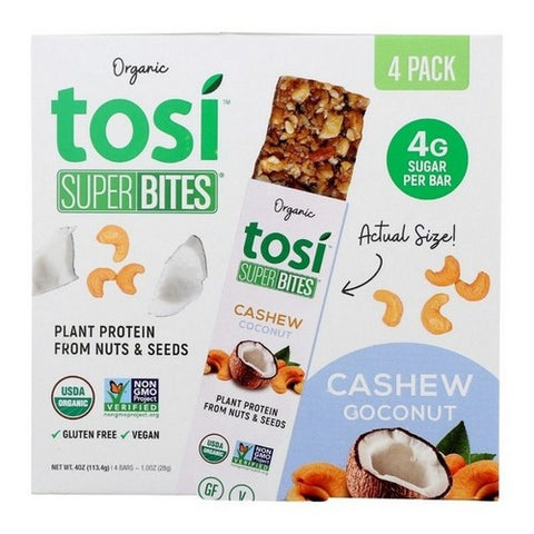 Tosi, Organic SuperBites Cashew Coconut, 4 Oz (Case Of 6)