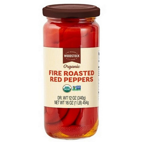 Woodstock, Red Peppers Fire Roasted, 16 Oz (Case Of 12)