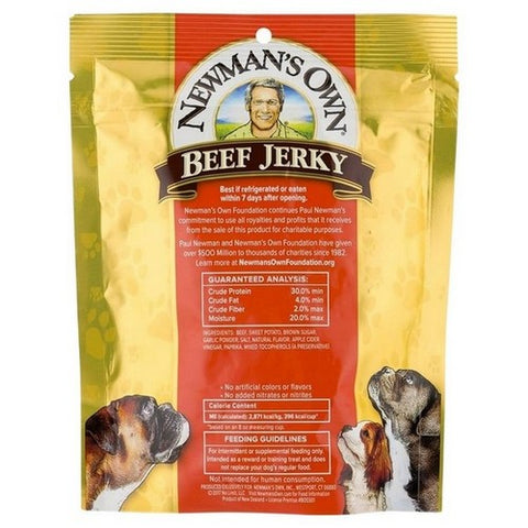 Newman's Own, Beef And Sweet Potato Recipe Beef Jerky Dog Treats, 5 Oz (Case Of 6)