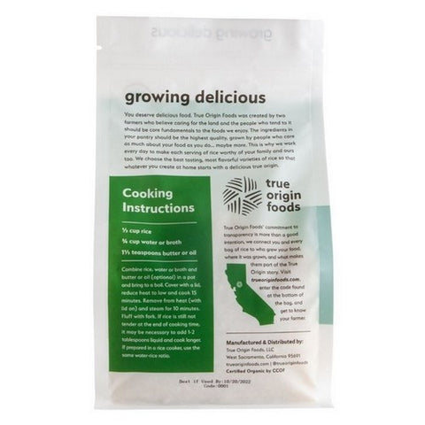 True Origin Foods, Rice Calrose CA White, 32 Oz (Case Of 6)