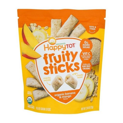 Happy Tot, Organics Fruity Sticks Banana, Mango And Oat, 2.54 Oz (Case Of 6) Happy Tot
