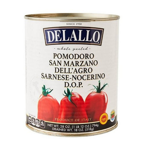 Delallo, San Marzano Whole Tomatoes, 28 Oz (Case Of 6)