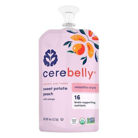 Cerebelly, Organic Sweet Potato Peach Pouch, 4 Oz (Case Of 6)