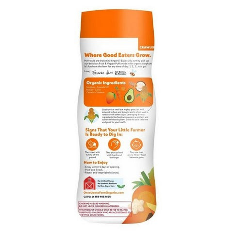 Once Upon A Farm, Organic Puffs Mango Carrot And Coconut, 1.5 Oz (Case Of 6)